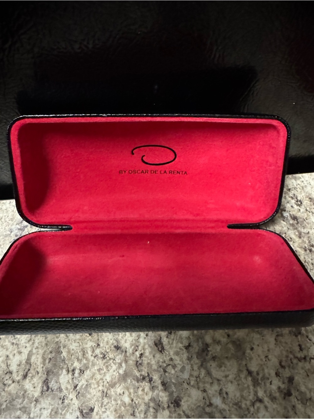 Oscar de la Renta Red Velvet Eyewear Case